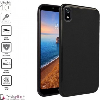 Silikoninis 1mm. storio dėklas - juodas (REDMI 7A)